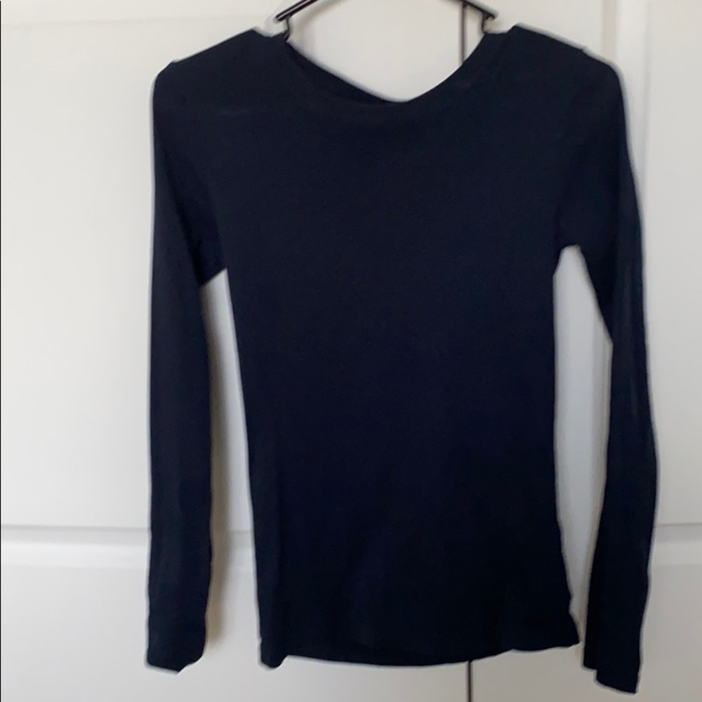 Long sleeve navy crew